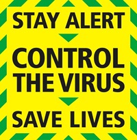 Nuovo slogan: STAY ALERT, CONTROL THE VIRUS, SAVE LIVES 