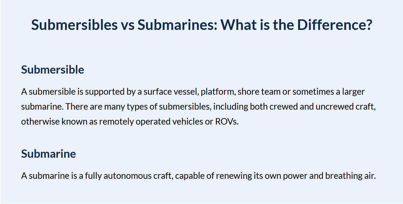 Sottomarino, sommergibile e batiscafo, quale scende più in profondità? Le  differenze tecniche 