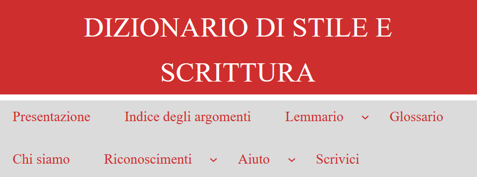 immagine dell’intestazione del sito del dizionario