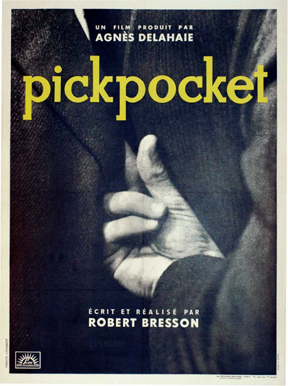 locandina in francese del film pickpocket di Robert Bresson